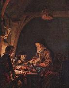 Gerard Dou Old Woman Cutting Bread china oil painting artist